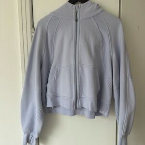 Lululemon light purple hooded zip up